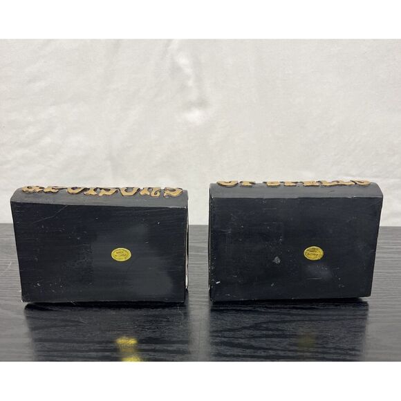 2 Skeleton Potion &Poisons and Book of Spells Decor Halloween Gold and Black - Picture 6 of 12